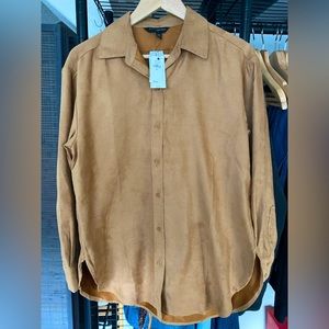 Banana Republic suede button shirt XS